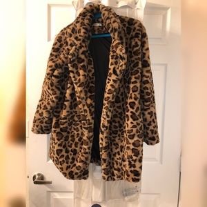 Faux Fur Leopard Jacket/Coat